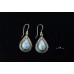 Silver Earrings With Ancient Roman Glass Made in Israel